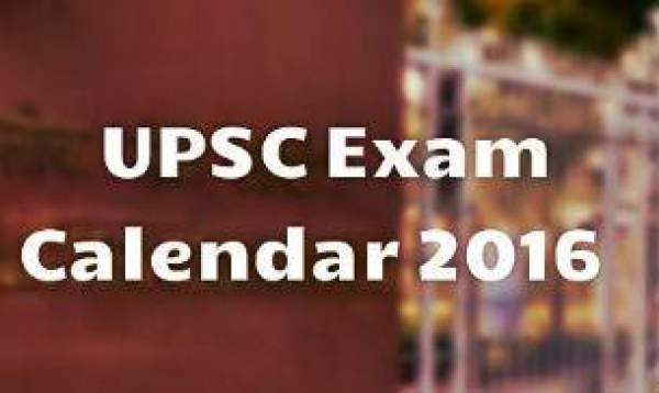 UPSC 2016 Exam Calendar