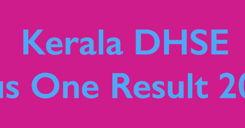 DHSE Kerala Plus One Result 2016