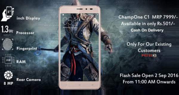 ChampOne C1 Now Available At Rs. 501 On www.champ1india.com: Check How To Buy / Register Mobile Phone Online