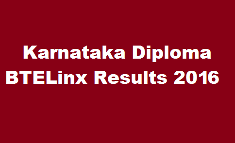 dte.kar.nic.in: DTE Karnataka Diploma Nov / Dec Results 2016 Declared @ www.btekarlinx.net