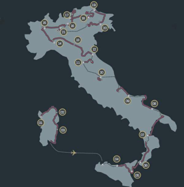giro d'italia 2019 route